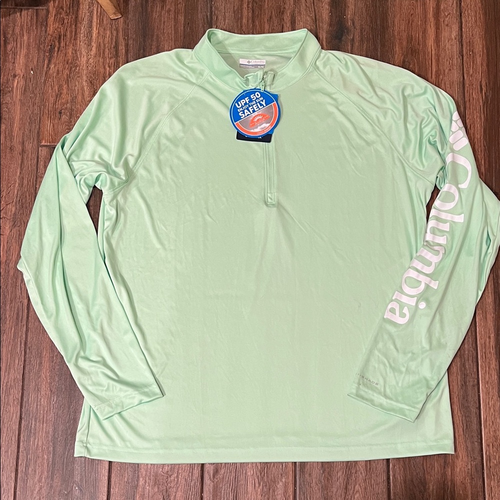 🎣 NWT Columbia brand men’s long sleeve shirt with zipper closure